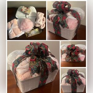 Women's Self Care Gift Basket For The Holidays 10 piece packaged with ribbon